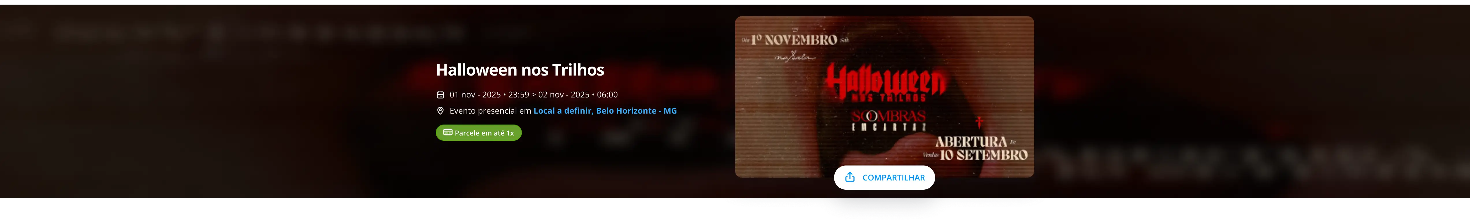 Halloween nos Trilhos Banner